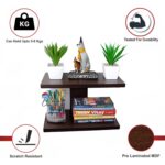 Dime Store Engineered Wood Wall Shelf,Glossy Finish,Set of 1,Brown - Image 5