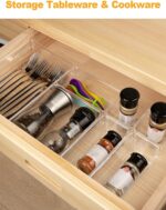 JIALTO Drawer Storage Organizer Set – 7 Piece Multipurpose Plastic Makeup Organizer Box, Cosmetics & Jewelry Storage, Dressing Table Organiser, Kitchen Gadgets Holder, Office Desk Supplies Organizer - Image 6