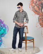 Majestic Man Stylish Slim Fit Cotton Spread Collar Checked Casual Shirt - Image 12