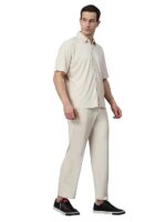 CHKOKKO Men Training Suit Solid Polyester Summer Co-Ord Set With Polo Neck - Image 7