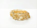 Kashmiri Ghungroo Bangles for Women | Gold Finish Metal Jingle Bangles Pack of 8 | Traditional Standalone Chudi Set | Design 2 - Image 3