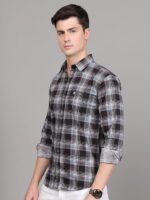 Majestic Man Stylish Slim Fit Cotton Spread Collar Checked Casual Shirt - Image 16
