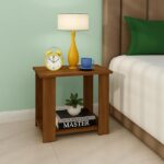 Enigmatic Woodworks Wooden Modern End Table, Home Decor for Living Room Plant Stand, Bed Side Table I Finish-Suede DIY (ET-01 White) - Image 8