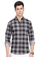 Majestic Man Stylish Slim Fit Cotton Spread Collar Checked Casual Shirt - Image 15