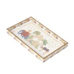 DULI Set of 3 MDF Wood Trays Enamel Coated| Rectangle Trays Set of 3 | Serving Trays | Wooden Tray | Kitchen&Dining Decorative | Resin Tray | 12x8 11x7 & 10x6 inches (SmSetof3Rct-CamelElephant) - Image 6