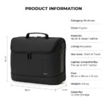 MOKOBARA The Transit Briefcase Vegan Leather & Nylon 15L Laptop Crossbody Messenger Bag for Men & Women - Image 3