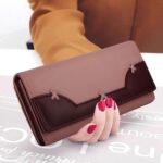ALSU Women's Wallet Peach | Made with Vegan Leather Material | Carefully Handcrafted | Clutch Purse with Multiple Compartments, Phone, 6 Card Slots & Zipper Pocket with Button Closure (jln-008pch) - Image 2
