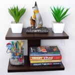 Dime Store Engineered Wood Wall Shelf,Glossy Finish,Set of 1,Brown - Image 3