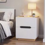 Decor & More Bedside Table with 2 Drawers | Wooden Nightstand for Bedroom with Smooth Sliding Drawers & Open Storage Shelf | Space-Saving Side Table for Living Room | DIY - Image 3