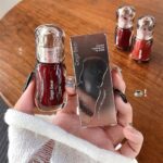 Gege Bear Big Ice Bucket Crystal Permeable Light Lip Glaze | High-Shine Crystal Gloss | Lipstick Liquid Waterproof for Women | Best Combo Set Nude Shades Glossy Long Lasting | Lipsticks Mini Red Wine, Pink & Brown Shade (01# Apricot Tea, 5g) - Image 9