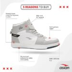 ASIAN Carnival-13 Men's High Top Casual Chunky Fashion Sneakers,Dancing Shoes | Basketball Shoes with Rubber Outsole for Boys - Image 10