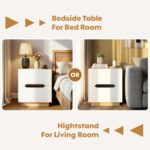 Decor & More Bedside Table with 2 Drawers | Wooden Nightstand for Bedroom with Smooth Sliding Drawers & Open Storage Shelf | Space-Saving Side Table for Living Room | DIY - Image 8