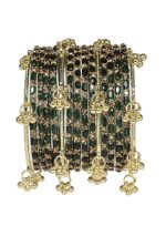 Swara Creations Kashmiri Ghungroo Raindrop Bangles Combo Set | for Women and Girls|Set of 16 Pcs (SKU417) - Image 4