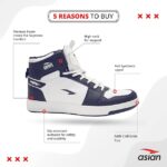 ASIAN Carnival-13 Men's High Top Casual Chunky Fashion Sneakers,Dancing Shoes | Basketball Shoes with Rubber Outsole for Boys - Image 5