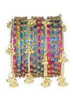 Swara Creations Kashmiri Ghungroo Raindrop Bangles Combo Set | for Women and Girls|Set of 16 Pcs (SKU417) - Image 8