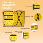 AMERICAN TRAVELLER Goldie ABS 5 Pcs Set Trolley Luggage Bags Combo | Pink Gold Coated | Dual Carry Suitcase | TSA Type Lock | 8 Spinner Wheels | Satin Lining | 730 Days Warranty (5, Khaki) - Image 9