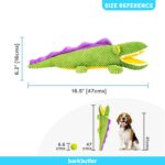BarkButler Aly The Gator Plush Dog Toy - Soft & Squeaky Toys for Dogs, Dog Toys for Large Dogs (5-30kgs) - Green - Image 7
