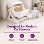 Semi-Automatic Cat Litter Box | Quick Clumping in 7 Seconds | Easy Cleaning Pet Toilet | Multi-Cat Friendly | Washable and Large Capacity Litter Tray | Beige - Image 8