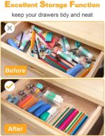 JIALTO Drawer Storage Organizer Set – 7 Piece Multipurpose Plastic Makeup Organizer Box, Cosmetics & Jewelry Storage, Dressing Table Organiser, Kitchen Gadgets Holder, Office Desk Supplies Organizer - Image 4