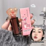 Gege Bear Transcolor Hydrating Lip Glaze | High Glossy Long Lasting Formula | Heart-Shaped Cap with Brush Applicator | Stunning Shades from Light Pink to Deep Red | Non-Sticky Liquid Gloss | Non-Transfer Waterproof | Perfect Smooth Finish for Women (06# Tipsy Rum, 3g) - Image 7