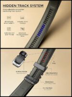 Contacts Genuine Leather Belt for Men with Easier Adjustable Autolock Buckle - Micro Adjustable Belt Fit Everywhere |Formal & Casual | Gift Box - Image 6