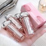 Gege Bear Crystal Lip Gloss | Long-Lasting Lip Glaze Waterproof | Non-Transfer Formula | Moisturizing Lip Tint Glossy Finish | Brown Nude Pink Shades | Fluffy Brush Applicator | Non-Sticky Gloss | Velvet Smooth Lipsticks for Women (06# Light Tea Peach Color, 3g)