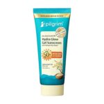 Pilgrim 5% Niacinamide Hydra Glow Gel Sunscreen InVivo Tested SPF 50+ PA++++ with Korean Rice Water | New Gen UV Filters | Lightweight Gel | Hydrated Glowing Skin | All Skin Types | No White Cast | 50ml