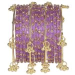 Swara Creations Kashmiri Ghungroo Raindrop Bangles Combo Set | for Women and Girls|Set of 16 Pcs (SKU417)