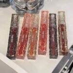 Gege Bear Crystal Diamond Light Mirror Lip Glaze | High Shine Non-Sticky Lip Gloss with Cute Charm Topper | Reddish-Brown Glossy Finish | 6 Romantic Shades