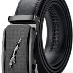 Contacts Genuine Leather Belt for Men with Easier Adjustable Autolock Buckle - Micro Adjustable Belt Fit Everywhere |Formal & Casual | Gift Box