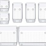 JIALTO Drawer Storage Organizer Set – 7 Piece Multipurpose Plastic Makeup Organizer Box, Cosmetics & Jewelry Storage, Dressing Table Organiser, Kitchen Gadgets Holder, Office Desk Supplies Organizer