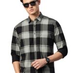 Majestic Man Stylish Slim Fit Cotton Spread Collar Checked Casual Shirt