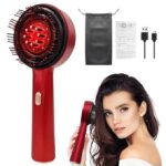 Premium Head Scalp Electric Massager Comb | Scalp Massaging Brush with 3 In 1 Hair Oil Applicator | IPX7 Waterproof,Portable Deep Massager For Hair & Head Relaxation at Home | Shiatsu Massage for Hair Growth/Stress Relax(Red)