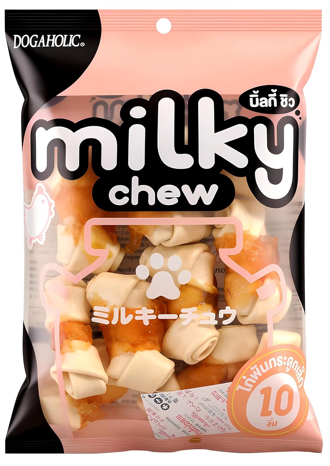 milky Milky Chew Chicken and Milk Flavored Dog Treats – High Protein Bone Style Chew Snacks for Training & Daily Rewards | Healthy Dog Treats for All Breeds and Life Stages - Image 1