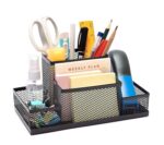 OFIXO 4 Compartment Metal Mesh Pen Stand - Perfect Desktop Pen Organizer for Office, School, and Home - Sturdy and Sleek Design - Ideal for Pens, Pencils, Markers, and More
