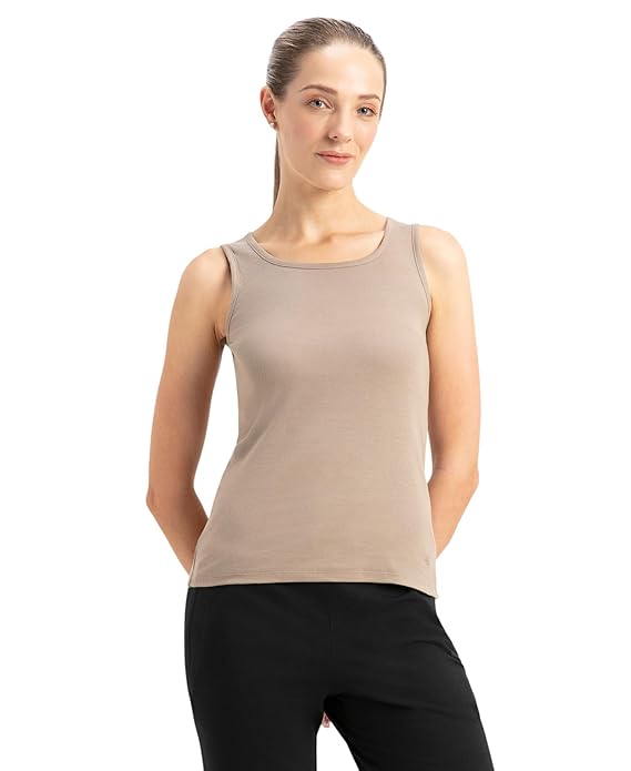 tabnk Jockey A113 Women's Super Combed Cotton Rib Fabric Slim Fit Solid Tank Top - Image 1