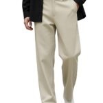 Urbano Fashion Men's Loose Baggy Fit Solid Chino Trousers Non-Stretchable