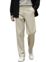 Urbano Fashion Men's Loose Baggy Fit Solid Chino Trousers Non-Stretchable