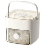 Ice Cube Maker with Tray and Storage Bin | Colorful Ice Cube Storage | Quick & Easy Ice Release| Creative Fruit, Cocktails and Juice | Ideal for Home, Kitchen