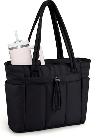 411AParv-+L Large Tote Bag for Women | Multi-Pocket Travel Shoulder Bag with Tumbler Pocket | Work, Office, College, Travel & Daily Use Handbag - Image 1