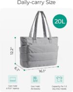 Tote Bag for Woman | Lightweight Puffy Shoulder Handbag with Multi Compartment | Travel, Office, Gym & Daily Use | Durable Taslan Fabric - Image 7