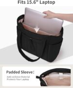 Large Tote Bag for Women | Multi-Pocket Travel Shoulder Bag with Tumbler Pocket | Work, Office, College, Travel & Daily Use Handbag - Image 5