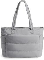 Tote Bag for Woman | Lightweight Puffy Shoulder Handbag with Multi Compartment | Travel, Office, Gym & Daily Use | Durable Taslan Fabric - Image 6