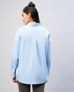 CRAMPLE® Oversize Plain Shirt for Ladies Casual Long Sleeve Blouse for Women - Image 4