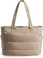 Tote Bag for Woman | Lightweight Puffy Shoulder Handbag with Multi Compartment | Travel, Office, Gym & Daily Use | Durable Taslan Fabric - Image 19