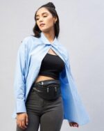 CRAMPLE® Oversize Plain Shirt for Ladies Casual Long Sleeve Blouse for Women - Image 2