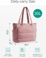 Tote Bag for Woman | Lightweight Puffy Shoulder Handbag with Multi Compartment | Travel, Office, Gym & Daily Use | Durable Taslan Fabric - Image 12