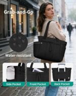 Large Tote Bag for Women | Multi-Pocket Travel Shoulder Bag with Tumbler Pocket | Work, Office, College, Travel & Daily Use Handbag - Image 4