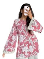 Women’s Printed Short Kurti for Girls | Regular Wear Flared Tunic Top | Stylish & Comfortable Rayon Kurti |Embroidered Short Kurti Top - Image 6