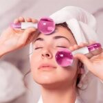 NGG Beauty Crystal Ice Globes for Face & Eyes | Facial Cooling Massage Balls with Handle | Ice Roller Globes for Puffiness, Redness Relief, Soothing, Skin Tightening & Glow - Image 3